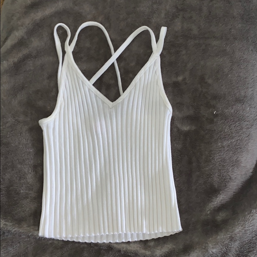 White ribbed tank